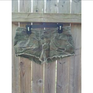 Mossimo Supply Co distressed camo shorts